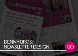 Denny Bros Quarterly Newsletter Design